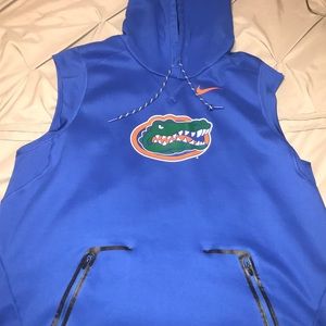 NIKE MENS Athletic Sleeveless Hoodie NCAA Gators